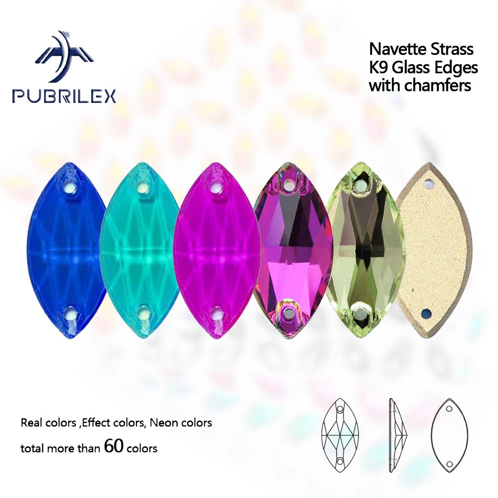 Home Gym Interior Design - Pubrilex Navette Rhinestone Jahit Warna-warni Kaca