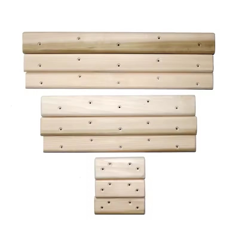 Home Gym Build - 3 buah gagang panjat tebing kayu,