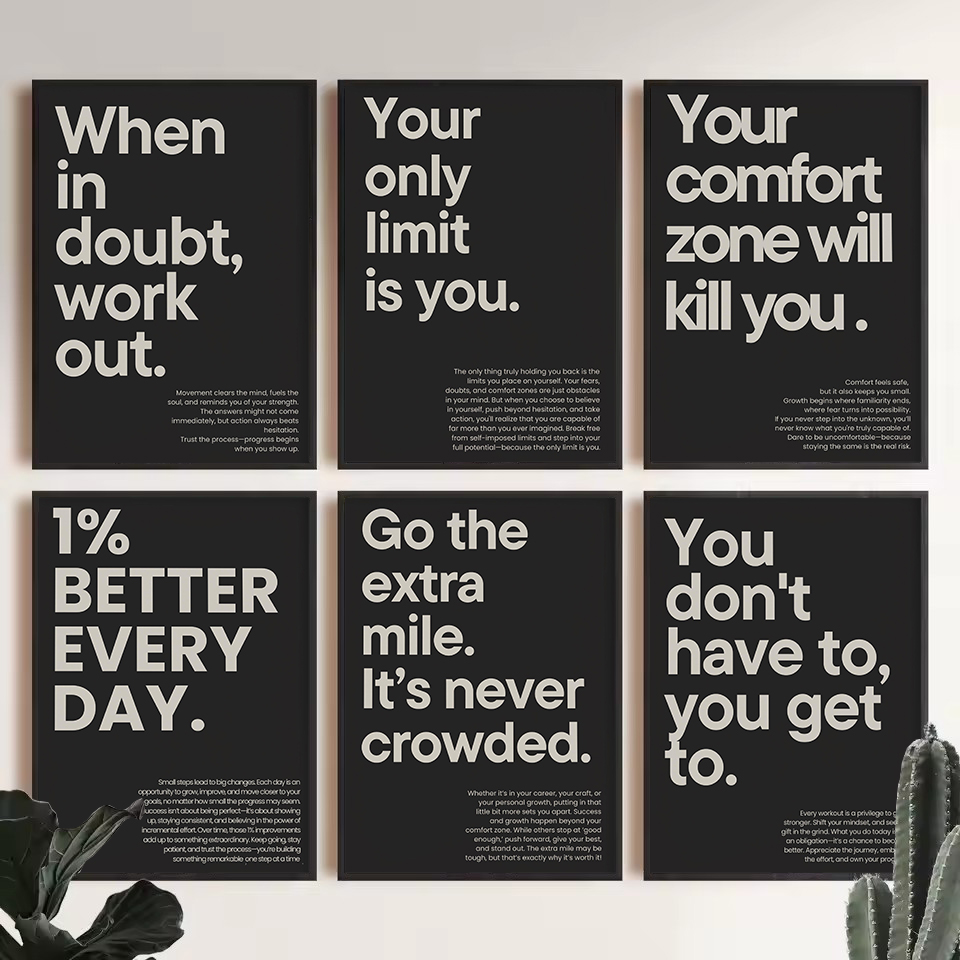 Poster Kutipan Motivasi Latiha - Home Gym Interior Design ulasan dan harga