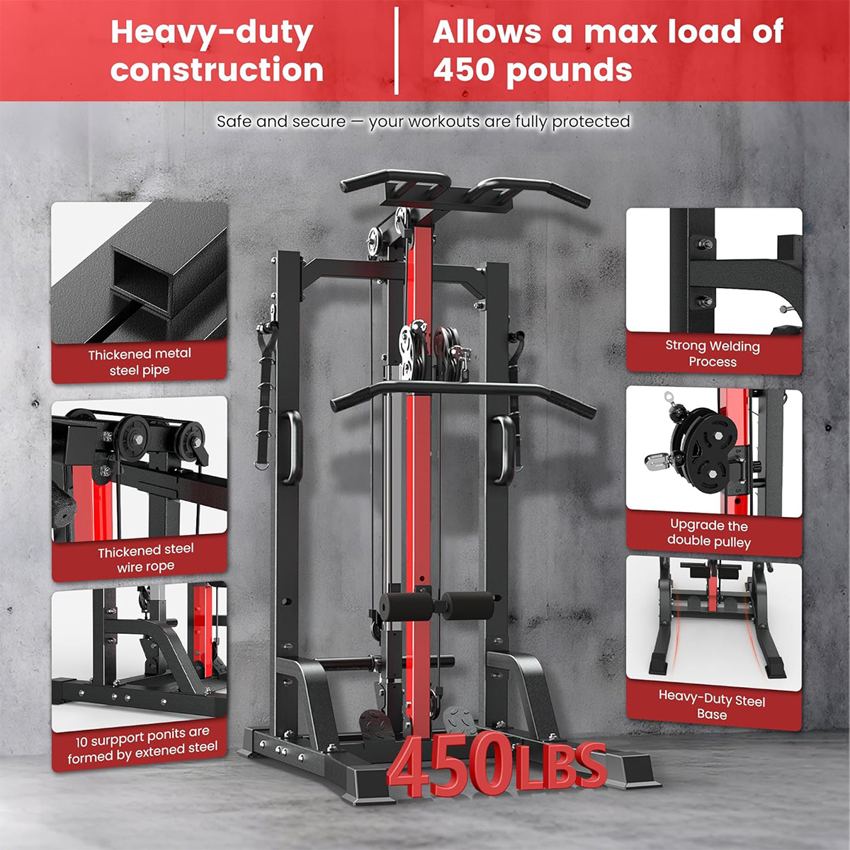 Mesin Gym Rumah Pooboo - Siste - Leg Home Gym Workout ulasan dan harga