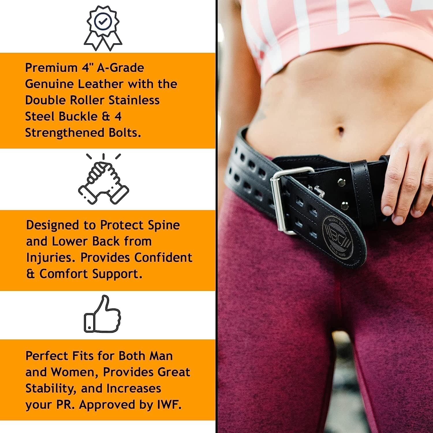 Sabuk Angkat Beban Kulit untuk - Weight Belt Lifting ulasan dan harga