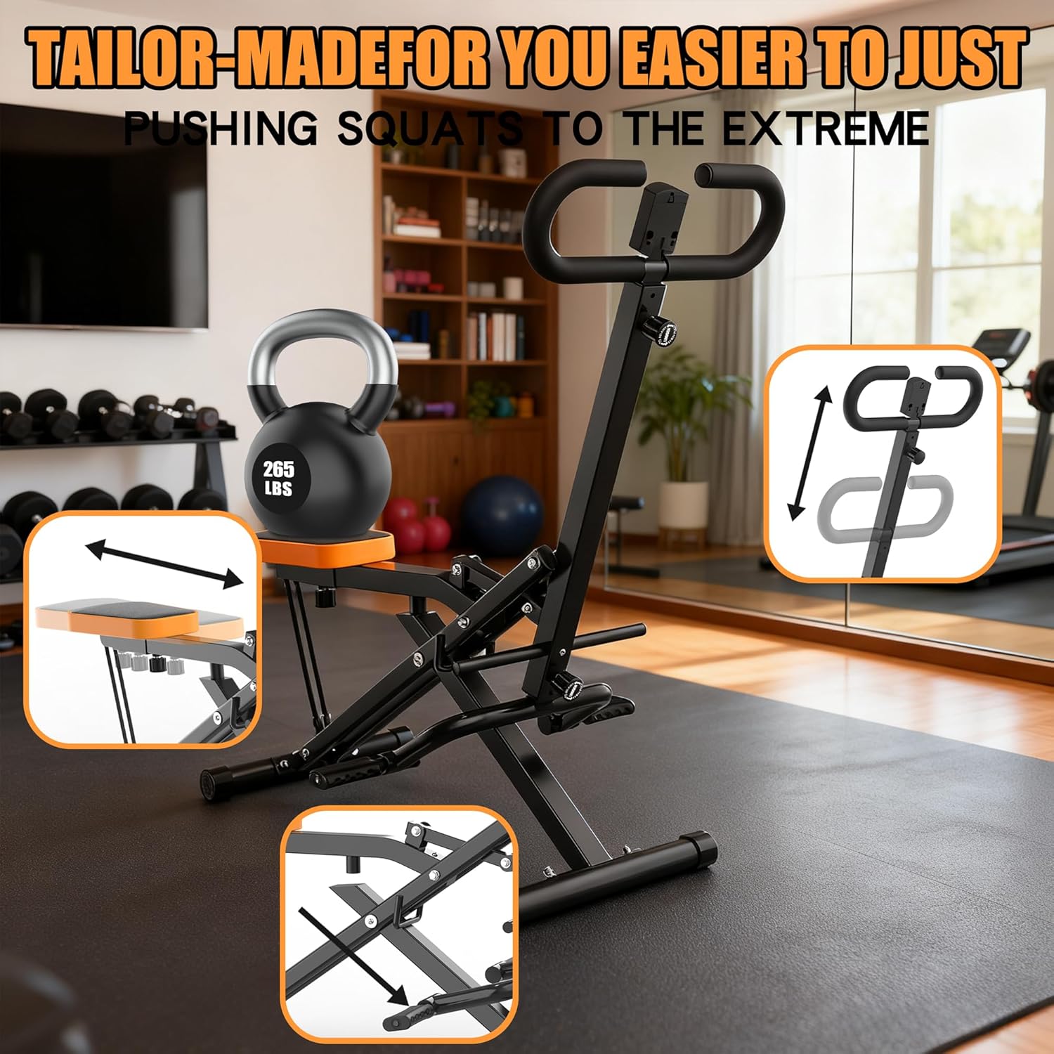Mesin Squat untuk Rumah, Alat  - Leg Home Gym Workout ulasan dan harga