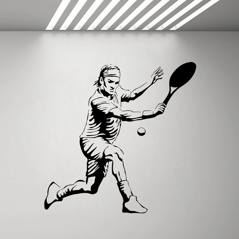 Stiker Dinding Pemain Tenis St - Home Gym Interior Design ulasan dan harga
