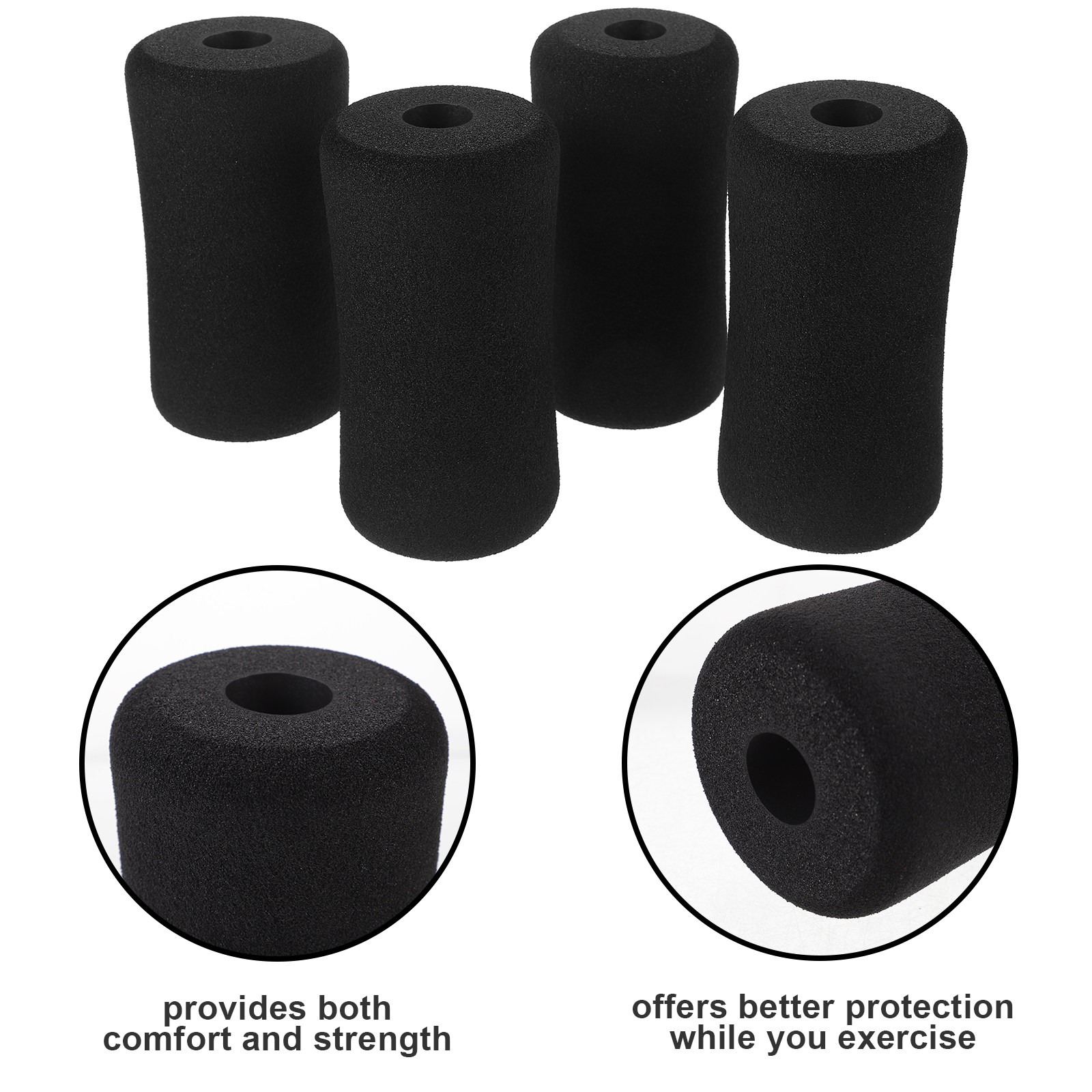 16Pcs Bantalan Kaki Busa Hitam - Foam Roller High Density ulasan dan harga