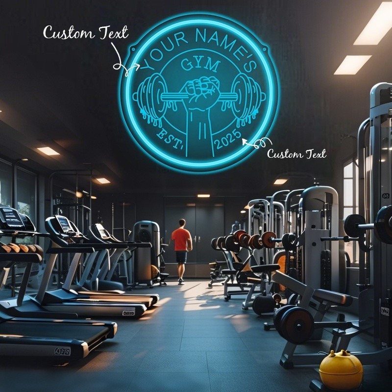 LED Kustom Tanda Neon Gym Barb - Home Gym Interior Design ulasan dan harga