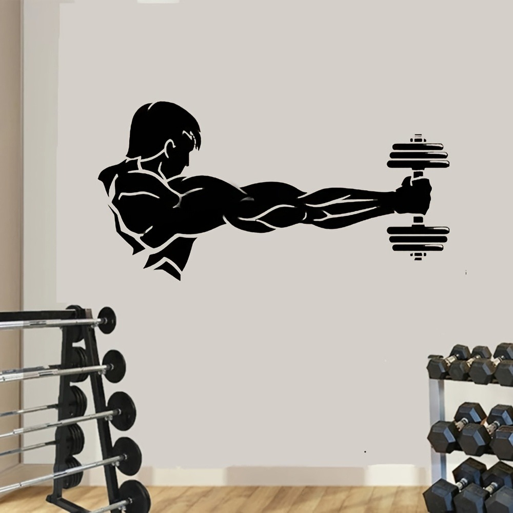 Stiker Dinding Vinyl Dekorasi  - Home Gym Interior Design ulasan dan harga